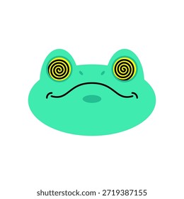 Hypnotoad isolado. Sapo com olhos em espiral para hipnotizar