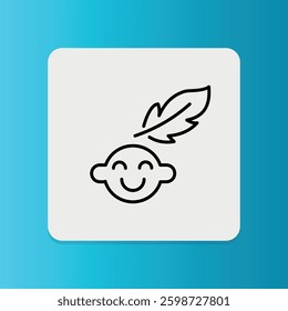 Hypoallergenic icon. Editable stroke. Vector illustration.	