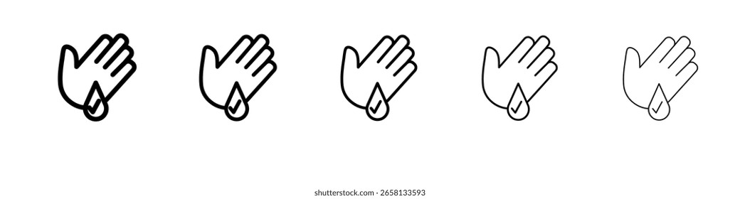 Logotipo de conjunto de ilustración plana de icono hipoalergénico