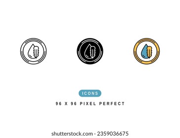 Hypoallergenic Icon. Free Preservative Formula Symbol Stock Illustration. Vector Line Icons For UI Web Design And Presentation