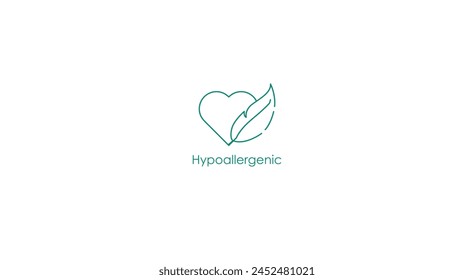 Hypoallergenes Icon: Sanftes und allergiesicheres Vektorgrafik Design