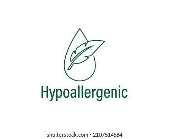 hypoallergenic icon line art vector illustration