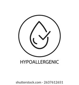 hypoallergenic icon and logo vector