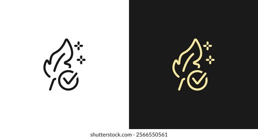 Hypoallergenic icon, sensitive skin type cosmetics vector line label. Cosmetic cream or lotion outline badge.