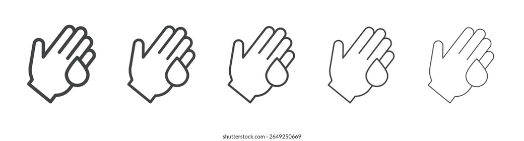 ícone hipoalergênico símbolo simples de coleção de ilustrações