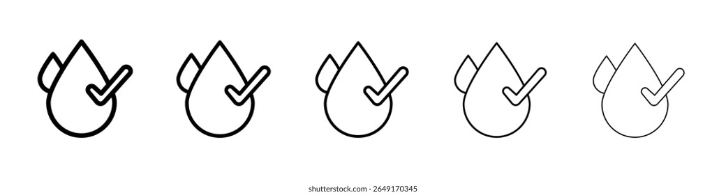 ícone hipoalergênico delineamento fino logo mark set