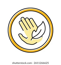 hypoallergenic label product caution color icon vector. hypoallergenic label product caution sign. isolated symbol illustration