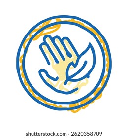 hypoallergenic label product caution doodle icon sketch vector. hypoallergenic label product caution sign. isolated symbol illustration
