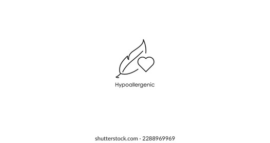 Hypoallergenic line icon vector illustration 