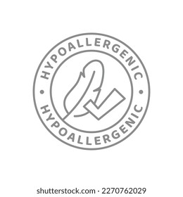 hypoallergenes Produkt, Vektorlabel. Kosmetik- oder Merchandize-Badge.