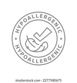 hypoallergenes Produkt, Vektorlabel. Kosmetik- oder Merchandize-Badge.