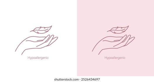 Hypoallergenic Skincare Product Label Vector Icon