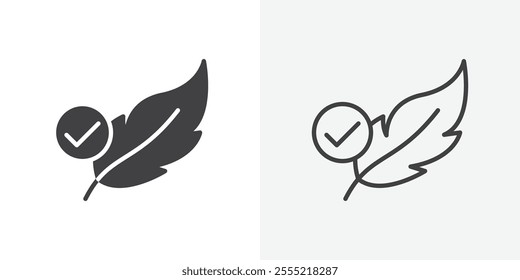 Hypoallergenic tested icon. outlined vector style.