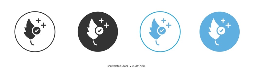 Hypoallergenic tested icon simple flat vector icon pack