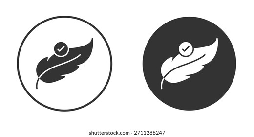 Concepto de iconos probados hipoalergénicos en versiones sólidas. Estilo de diseño plano.