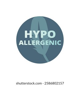 Hypoallergenic vector label. Sticker for material, cosmetics or skin care.