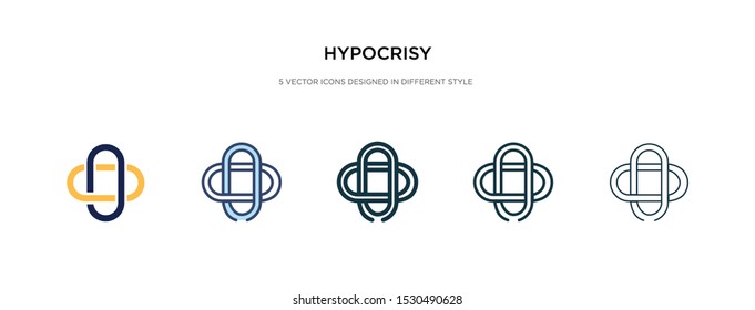 hypocrisy icon in different style vector illustration. two colored and black hypocrisy vector icons designed in filled, outline, line and stroke style can be used for web, mobile, ui