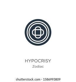 Hypocrisy icon vector. Trendy flat hypocrisy icon from zodiac collection isolated on white background. Vector illustration can be used for web and mobile graphic design, logo, eps10