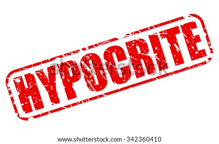 HYPOCRITE red stamp text on white