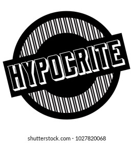 Hypocrite typographic stamp. Typographic sign, badge or logo