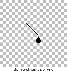 Hypodermic. Black flat icon on a transparent background. Pictogram for your project