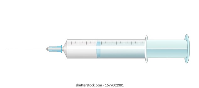 Hypodermic syringe disposable syringe medicine
Vector illustration isolated on white background

