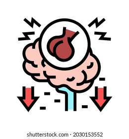 hypopituitarism endocrinology color icon vector. hypopituitarism endocrinology sign. isolated symbol illustration