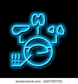 hypopituitarism endocrinology neon light sign vector. hypopituitarism endocrinology illustration