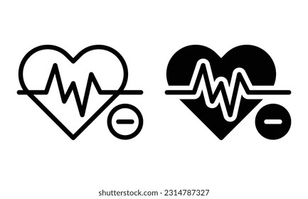 Hypotension icon with outline and glyph style.