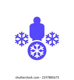 Hypothermia Icon, Low Body Temperature Vector