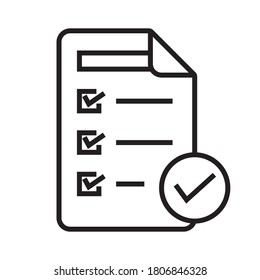 Hypothesis Or Basic Assumption With Check Mark Line Art Icon For Apps Or Websites