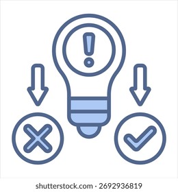 Hipótesis Ilustración vectorial de icono azul