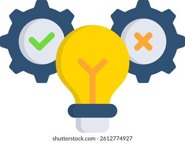 Hypothesis Icon Flat Vector Illustration