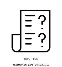 hypothesis icon. Line Art Style Design Isolated On White Background