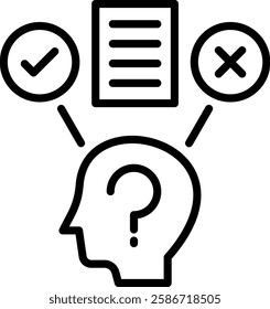 Hypothesis Icon Line Vector Illustration