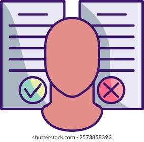 Hypothesis Icon - Lineal Color Style - Critical Thinking Theme