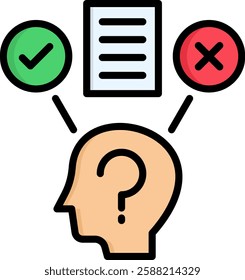 Hypothesis Icon Lineal Color Vector Illustration