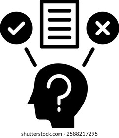 Hypothesis Icon Mixed Vector Illustration