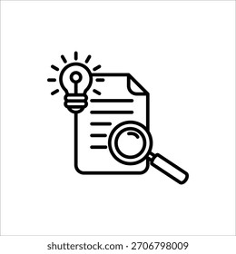 ícone de hipótese. Ícone Ciência e Pesquisa. Sinal de hipótese de vetor de linha, símbolo para web design.