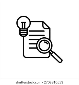 hypothesis icon. Science and Research Icon. Line vector hypothesis sign, symbol for web design.