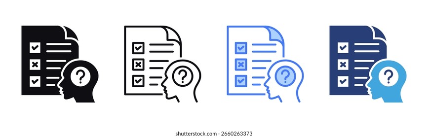 Ícone de hipótese folha coleção de vários estilos