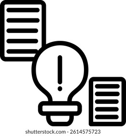 Hypothesis Line Vector Icon Design