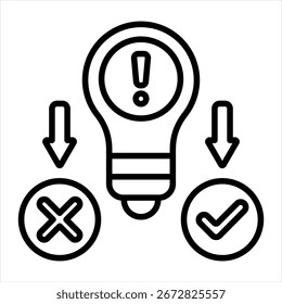 Hypothesis Outline Icon Vector Illustration