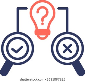 Hypothesis Solution Icon Mixed Color Vector Illustration