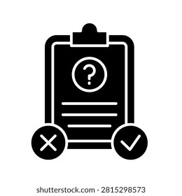 Hypothesis Test Glyph Flat Vector Icon