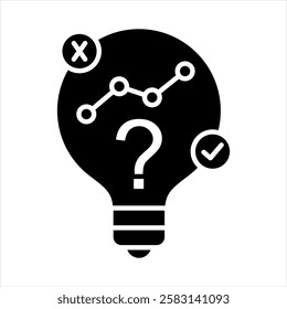 Hypothesis Testing Glyph Icon Vector Illustration