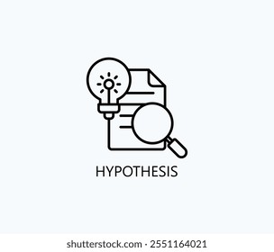 Vector De Hipótesis, Icono O Logo Ilustración De Símbolo De Signo