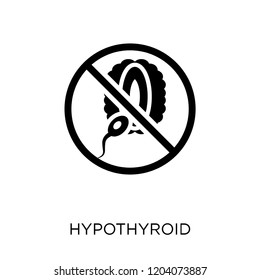 Hypothyroid icon. Hypothyroid symbol design from Diseases collection. Simple element vector illustration on white background.