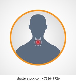 Hypothyroidism logo vector icon design illustration