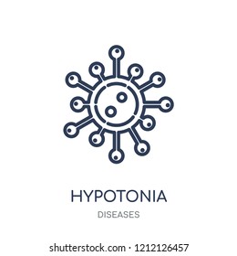 Hypotonia icon. Hypotonia linear symbol design from Diseases collection. Simple outline element vector illustration on white background.